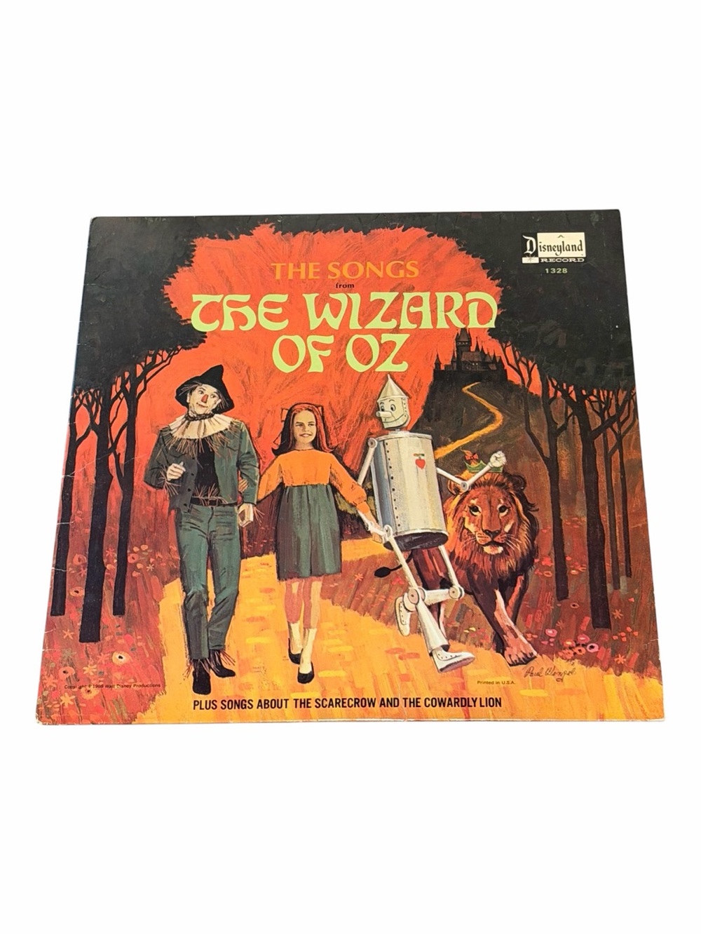 VINTAGE Disneyland Record The Songs from the Wizard of Oz Vinyl Record.